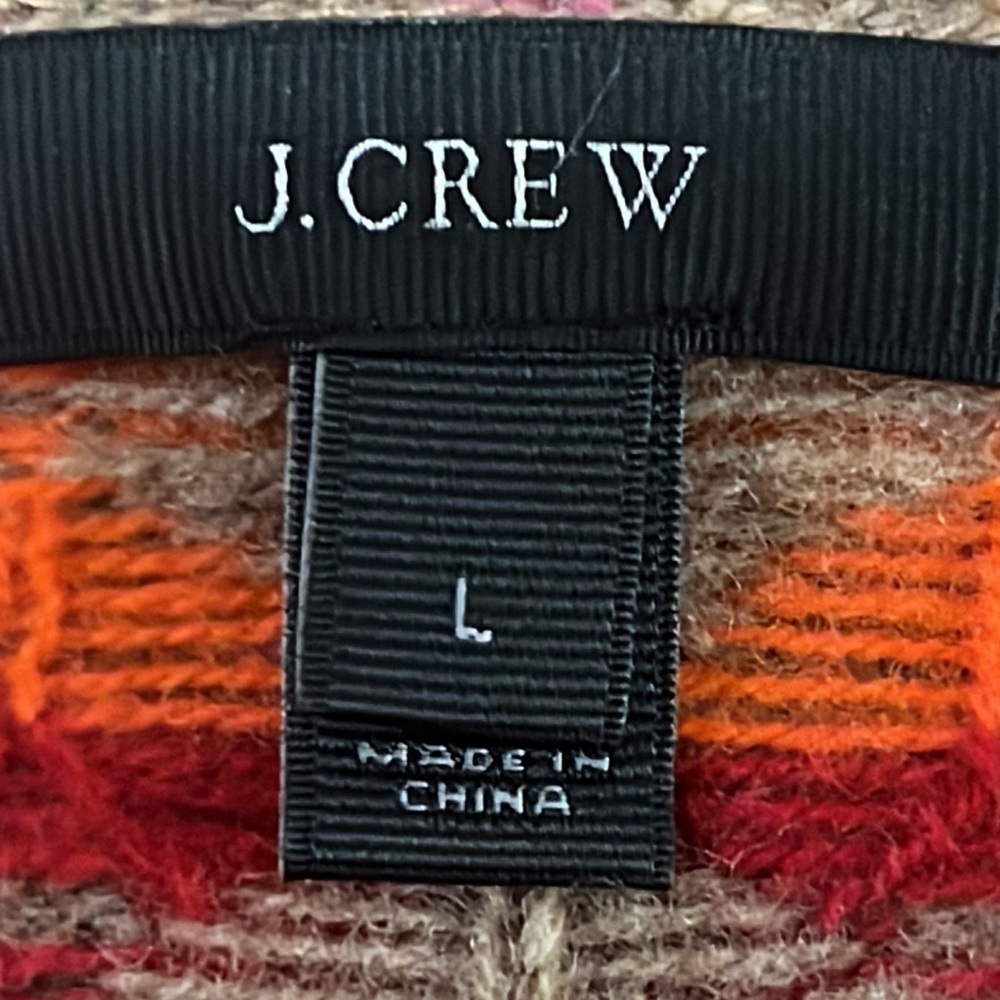 J.Crew 100% Lambswool Diamond Pattern Sweater Siz… - image 7